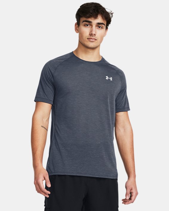 Men's UA Launch Trail Short Sleeve in Gray image number 0